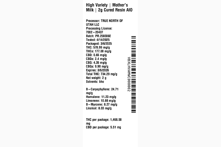 Mothers Milk by High Variety