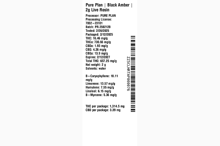 Black Amber by Pure Plan