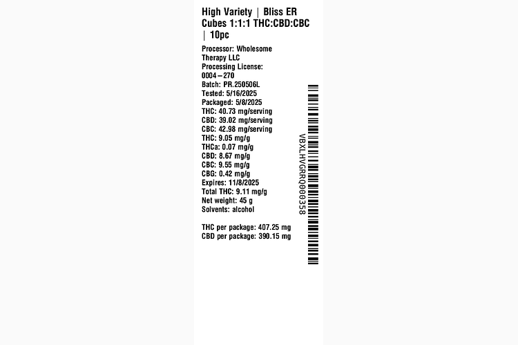 Bliss ER Cubes by High Variety