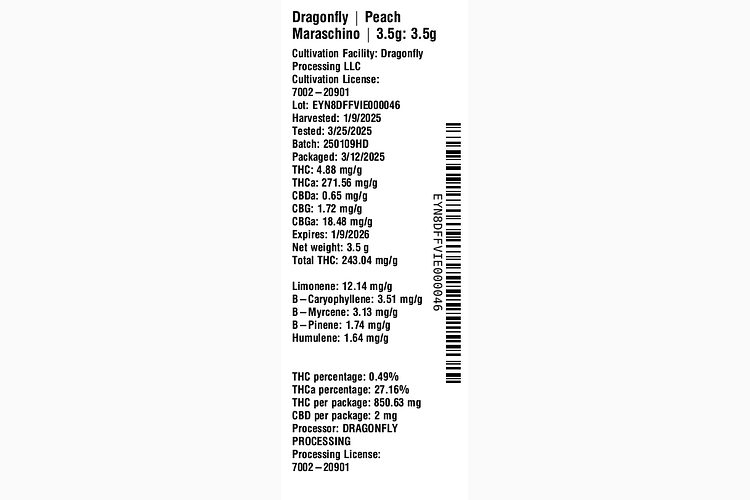 Peach Maraschino by Dragonfly