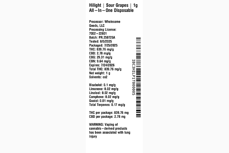 Sour Grapes Flavored All-in-One by Hilight