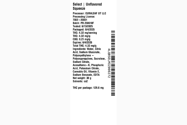 Unflavored Squeeze by Select