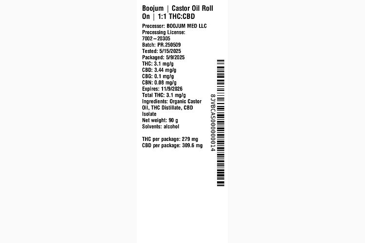 Castor Oil Roll On by Boojum