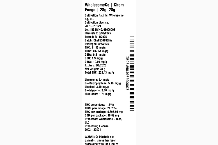 Chem Fuego by WholesomeCo