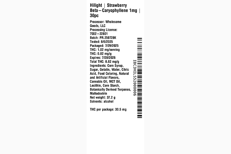 Strawberry Beta-Caryophyllene Terp by Hilight