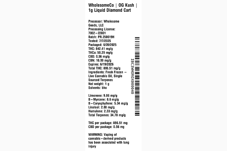 OG Kush by WholesomeCo