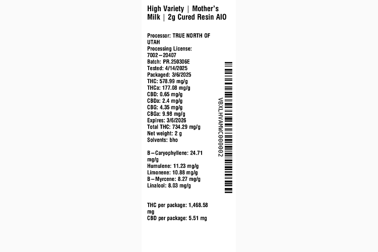 Mothers Milk by High Variety