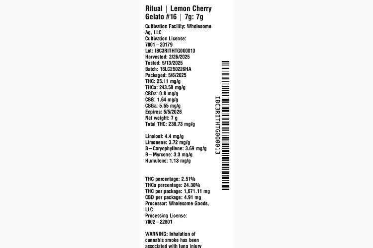 Lemon Cherry Gelato #16 by Ritual