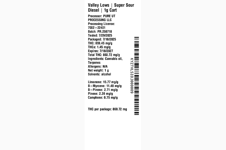 Super Sour Diesel by Valley Lows