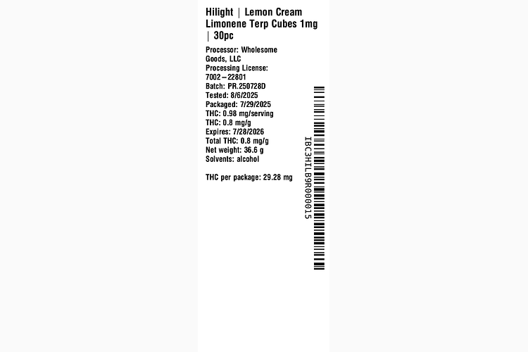 Lemon Cream Limonene Terp by Hilight
