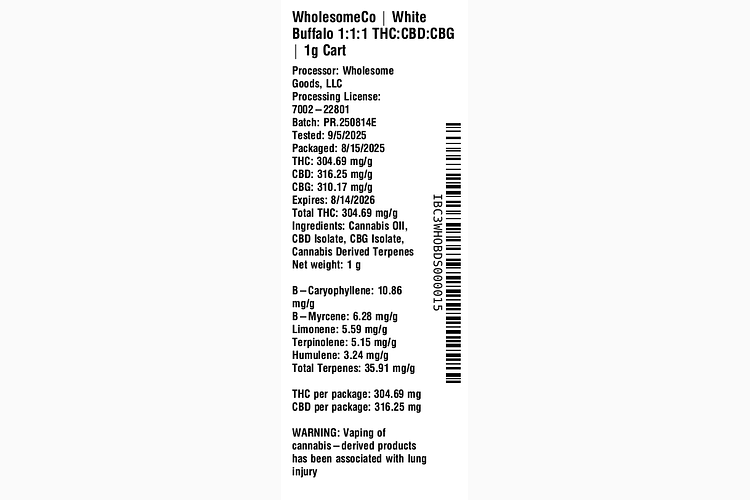 Energize - White Buffalo by WholesomeCo