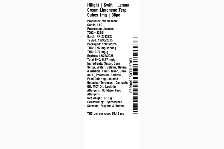 Swift - Lemon Cream Limonene Terp by Hilight