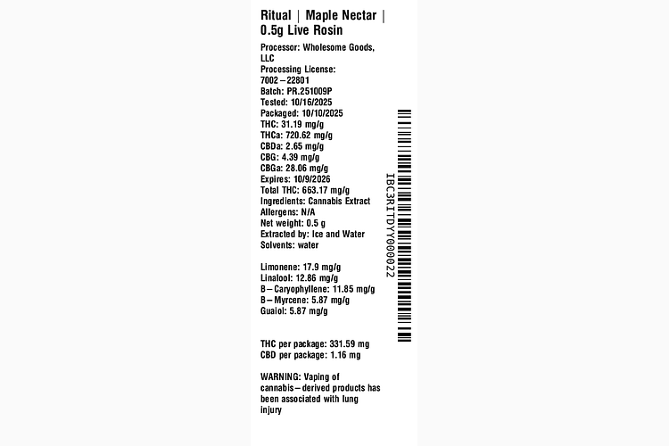 Maple Nectar by Ritual