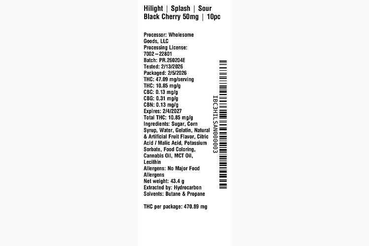 Splash - Sour Black Cherry by Hilight