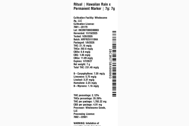 Hawaiian Rain x Permanent Marker by Ritual