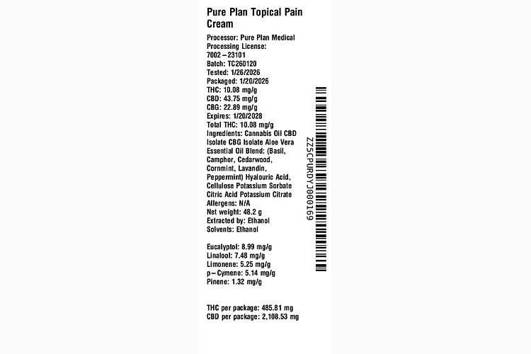 Pain Cream by Pure Plan