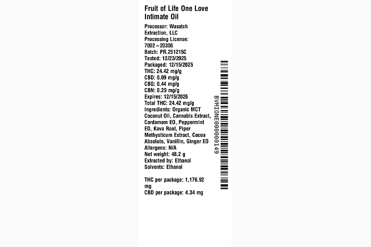 One Love Intimate Oil by Fruit of Life