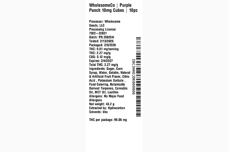 Purple Punch by WholesomeCo