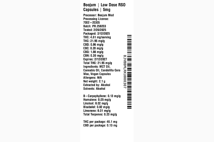 RSO Capsules by Boojum