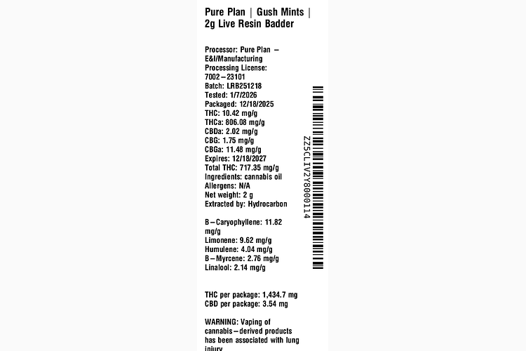 Gush Mints by Pure Plan