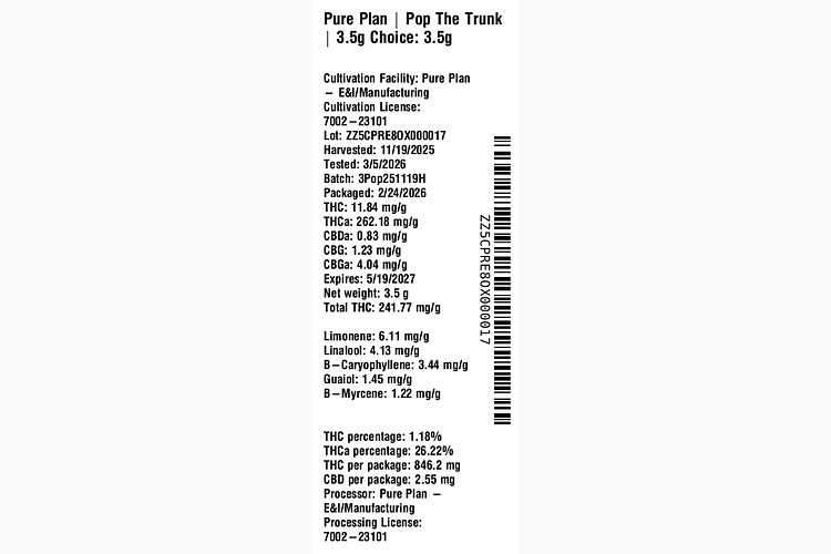 Pop The Trunk by Pure Plan