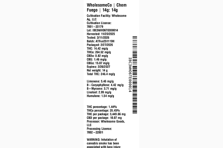 Chem Fuego by WholesomeCo