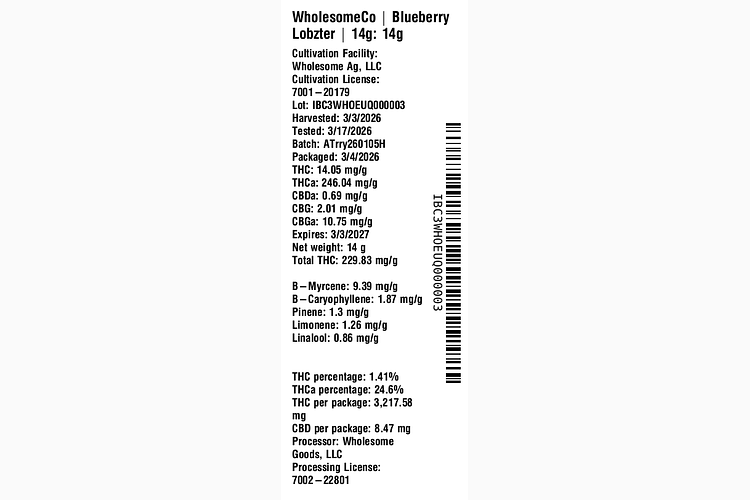 Blueberry Lobzter by WholesomeCo