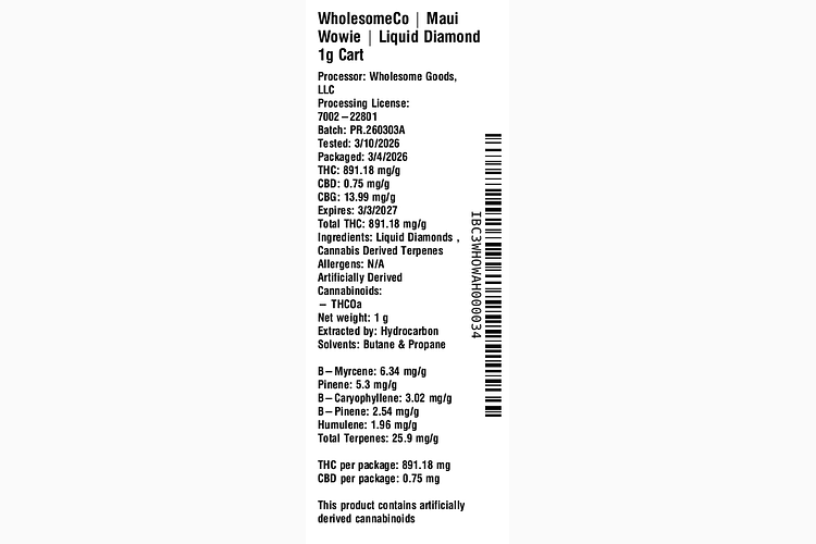 Maui Wowie by WholesomeCo