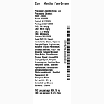 Menthol Pain Cream by Zion