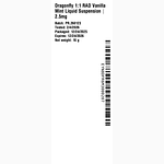 1:1 RAD Vanilla Mint Liquid Suspension 2.5mg by Dragonfly