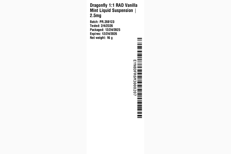 1:1 RAD Vanilla Mint Liquid Suspension 2.5mg by Dragonfly