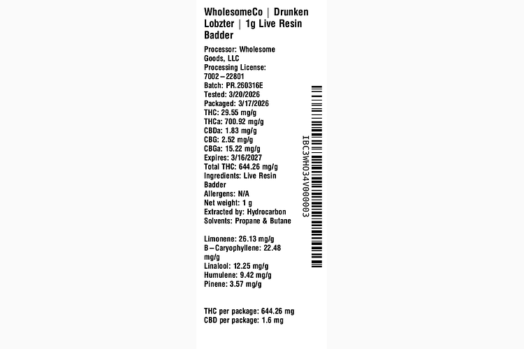 Drunken Lobzter by WholesomeCo