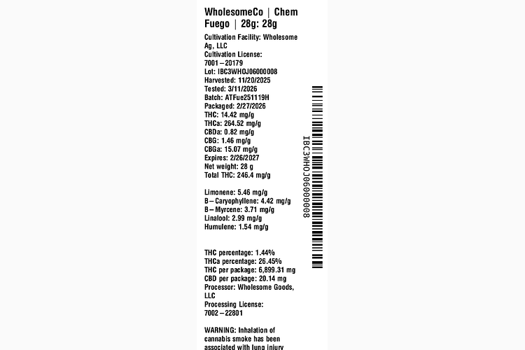 Chem Fuego by WholesomeCo