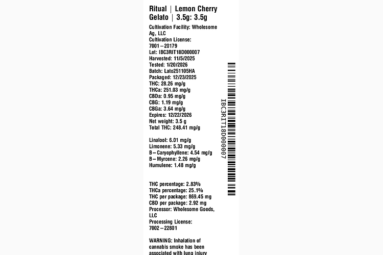 Lemon Cherry Gelato by Ritual