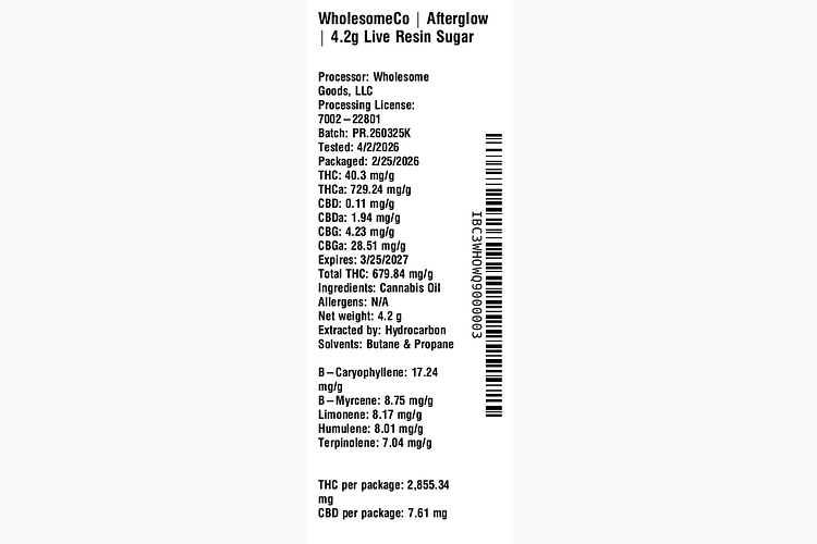 Afterglow by WholesomeCo