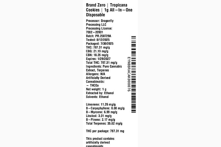 Tropicana Cookies by Brand Zero