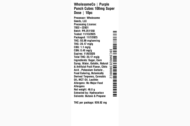 Purple Punch by WholesomeCo