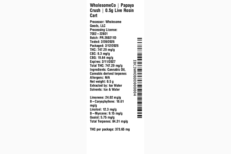 Papaya Crush by WholesomeCo