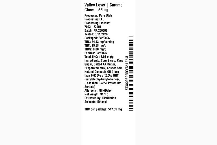 Caramel Chew by Valley Lows