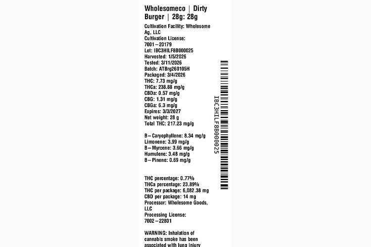 Dirty Burger by WholesomeCo