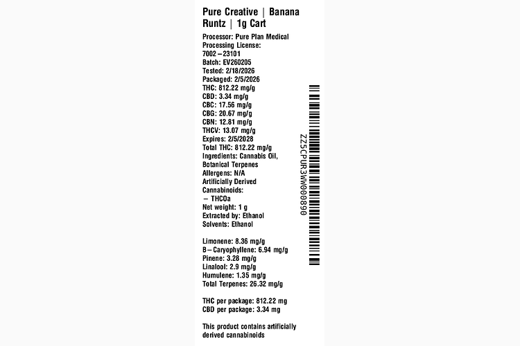 Banana Runtz by Pure Plan