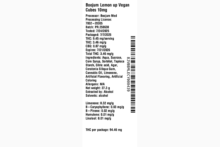 Lemon Up Vegan by Boojum