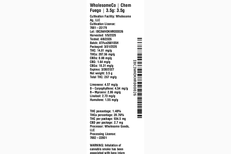 Chem Fuego by WholesomeCo