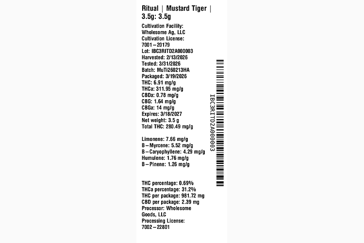 Mustard Tiger by Ritual