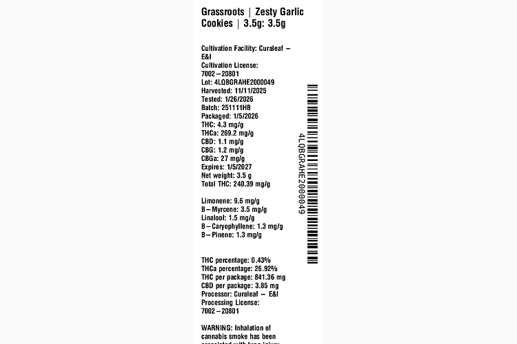 Zesty Garlic Cookies by Grassroots