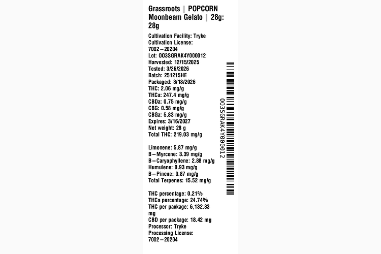 Moonbeam Gelato by Grassroots