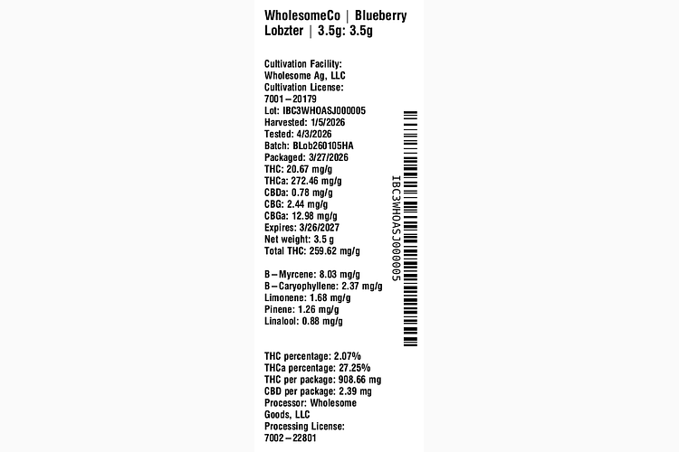 Blueberry Lobzter by WholesomeCo