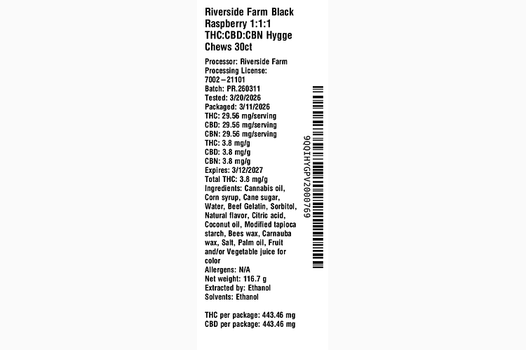 Black Raspberry Hygge Chews by Riverside Farm