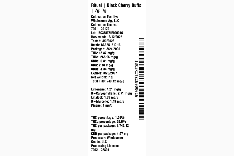 Black Cherry Buffs by Ritual
