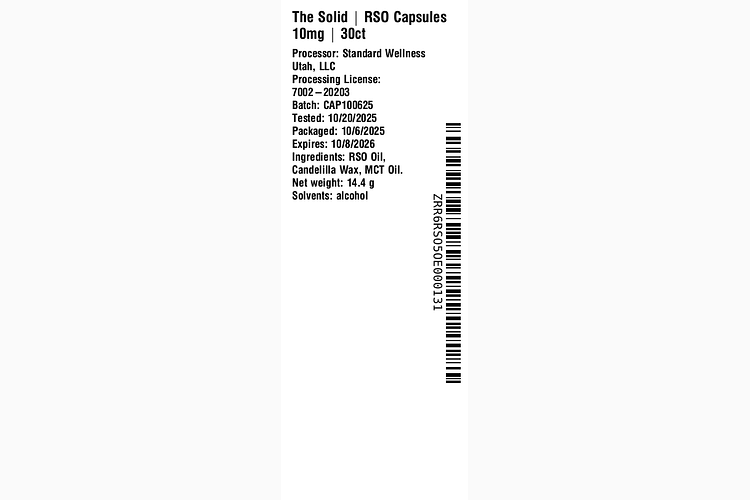 RSO 10mg by The Solid